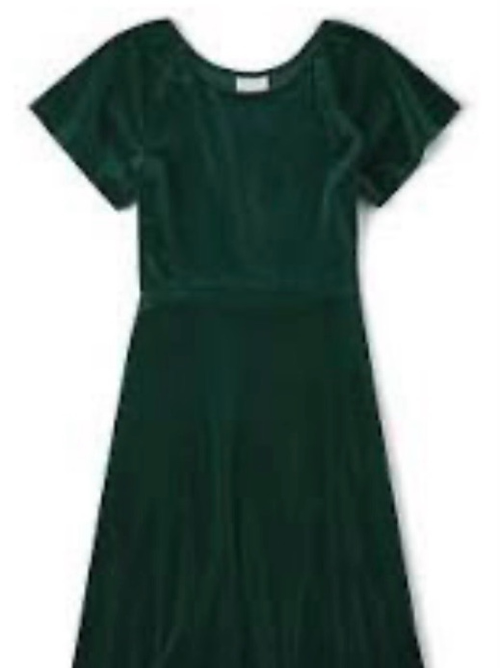 The Children's Place Emerald Green Velvet A-Line Dress